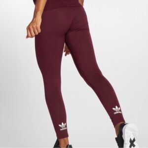 adidas Burgundy Leggings